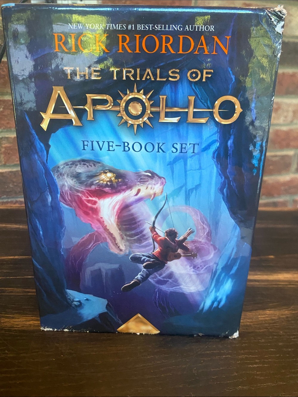 The Trials of Apollo Five-Book Set - Blue hard cover books